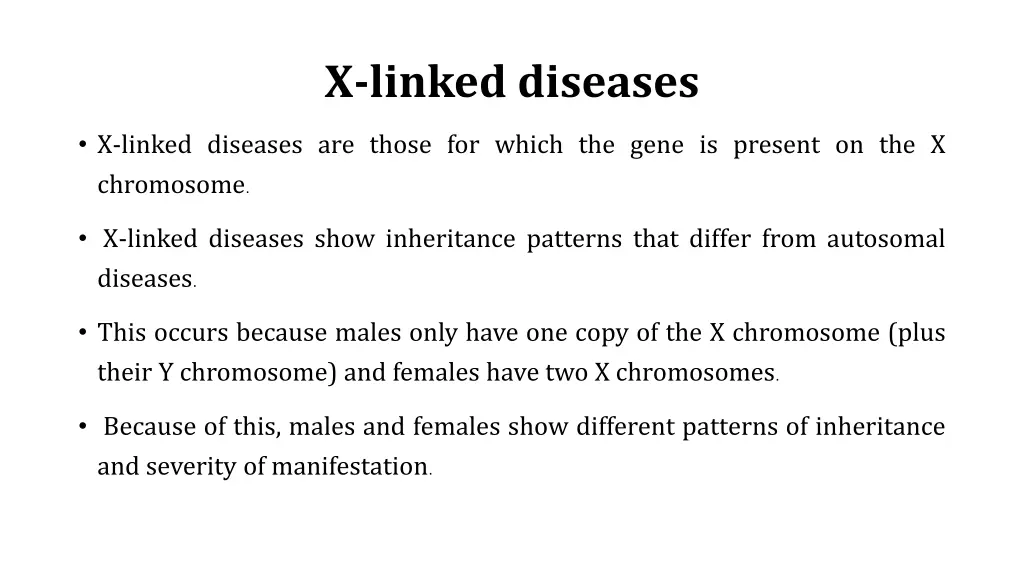 x linked diseases