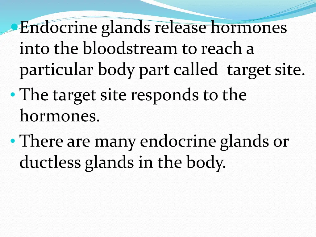 endocrine glands release hormones into