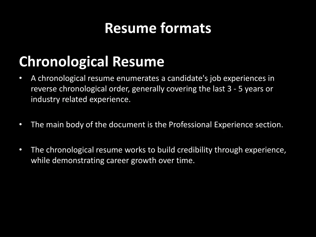 resume formats 1