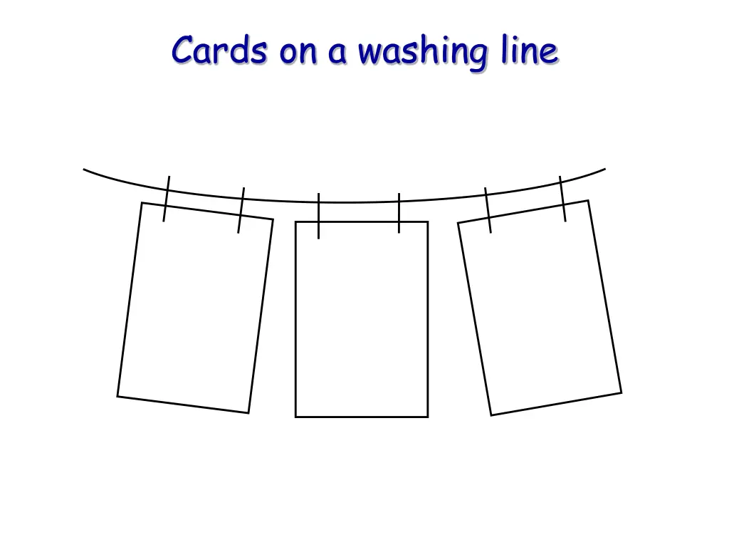 cards on a washing line