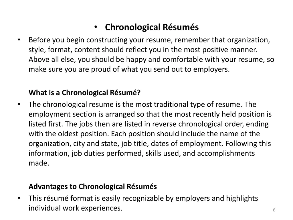 chronological r sum s