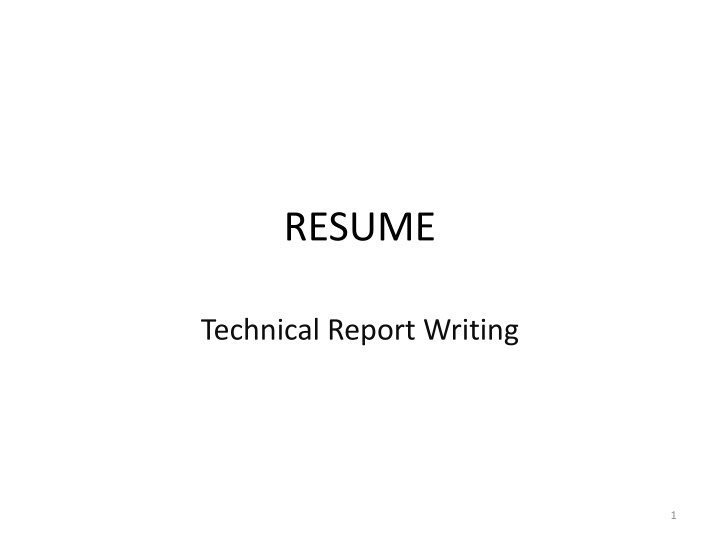 resume