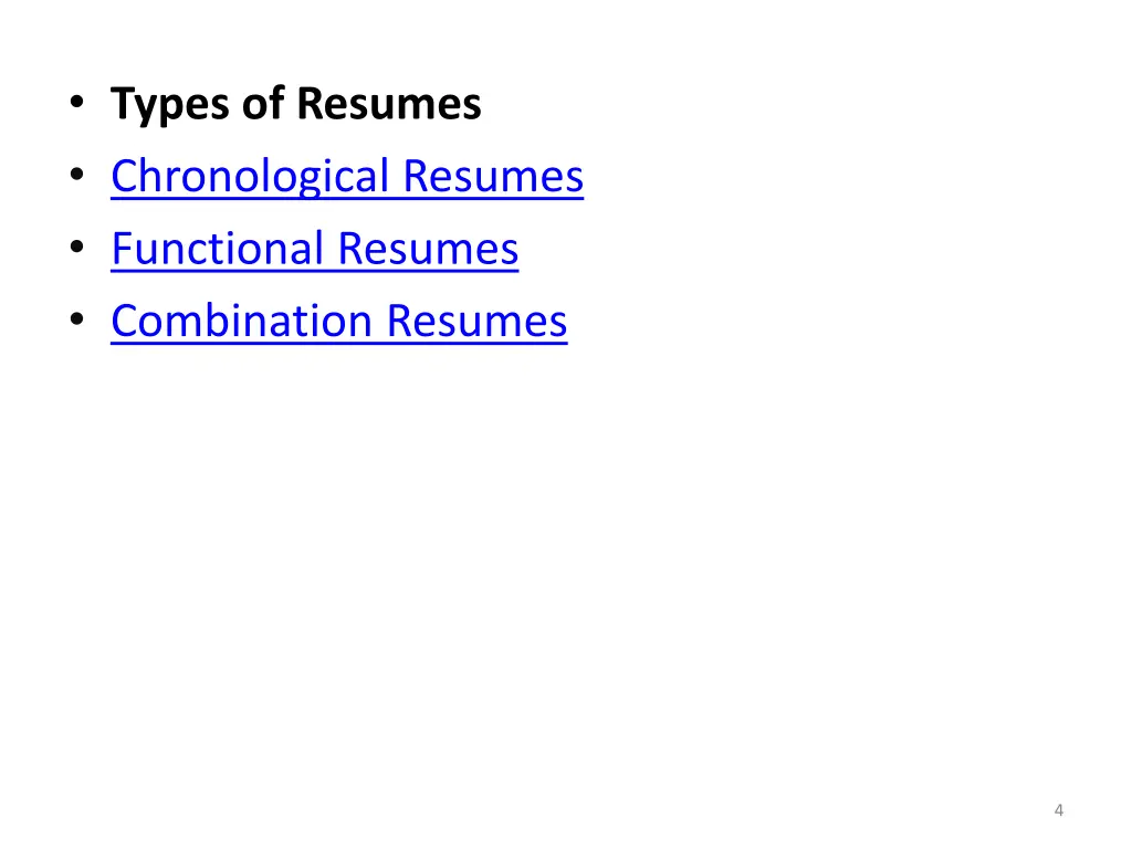 types of resumes chronological resumes functional