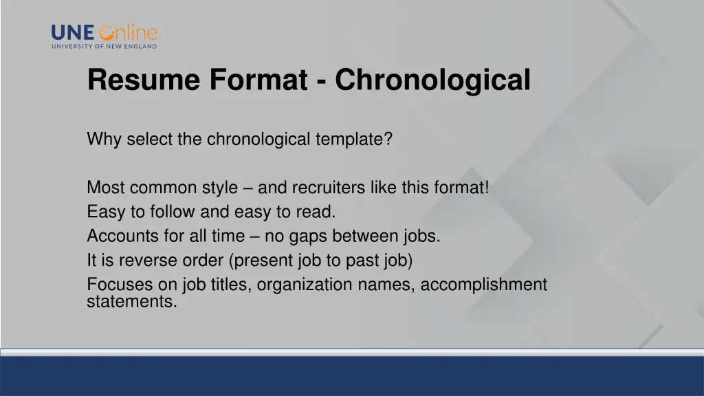 resume format chronological 1