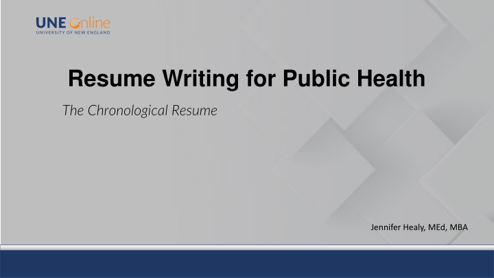 resume writing for public health