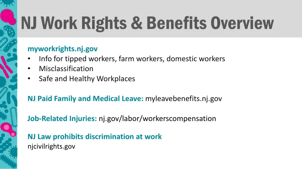 nj work rights benefits overview