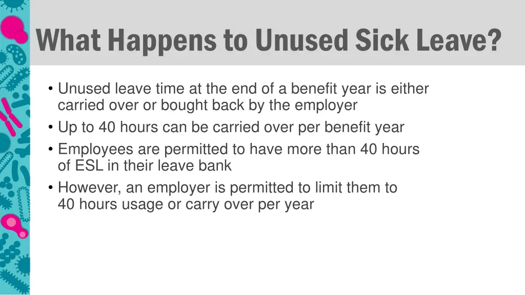what happens to unused sick leave