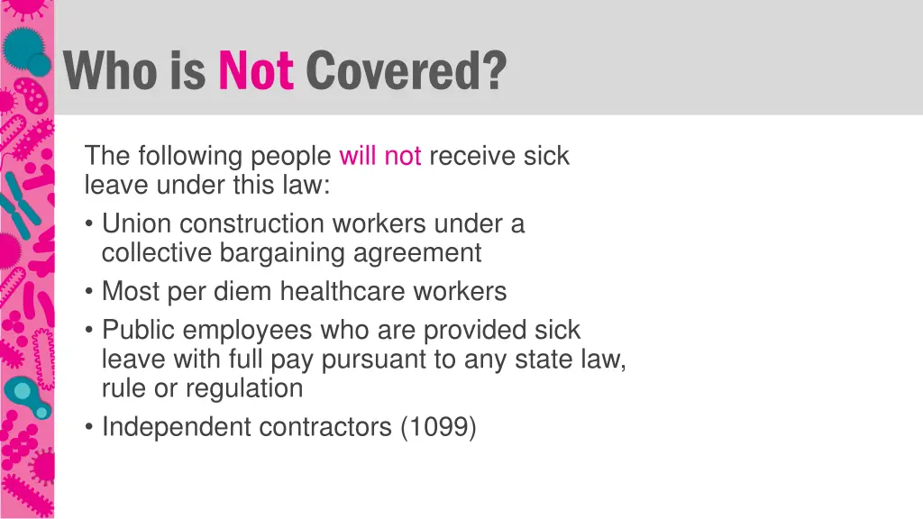 who is not covered