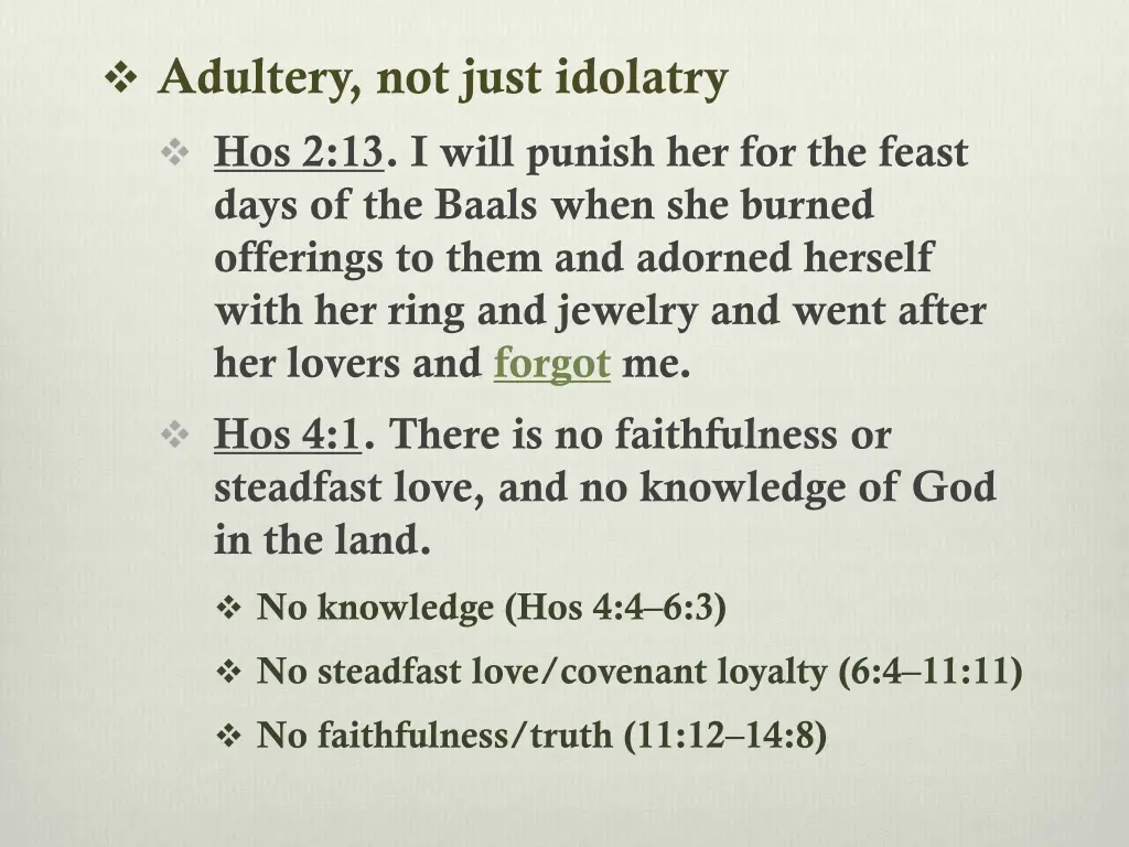 adultery not just idolatry 1