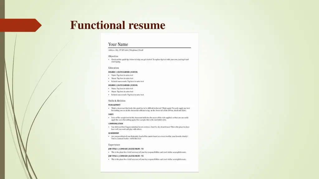 functional resume 1