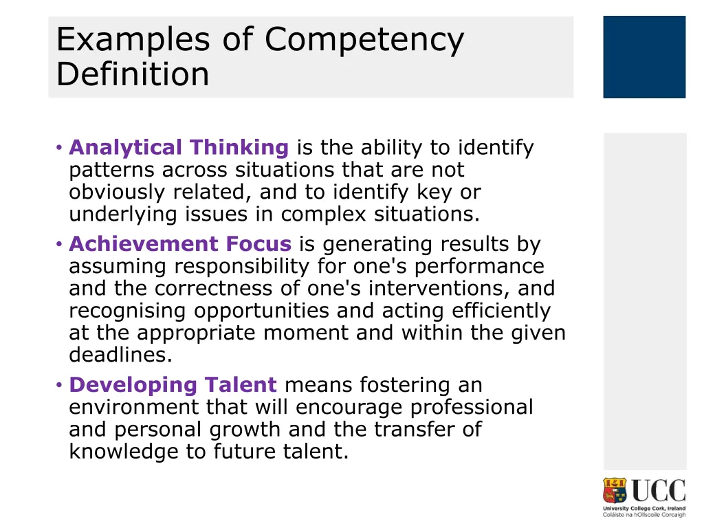 examples of competency definition