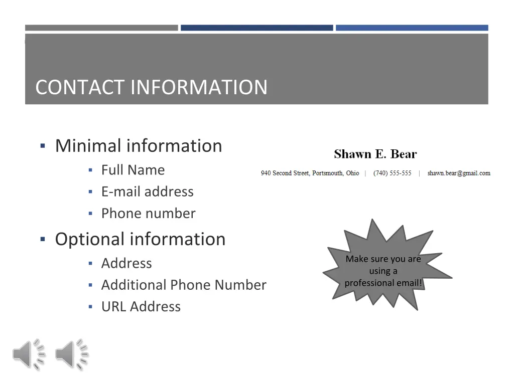 contact information