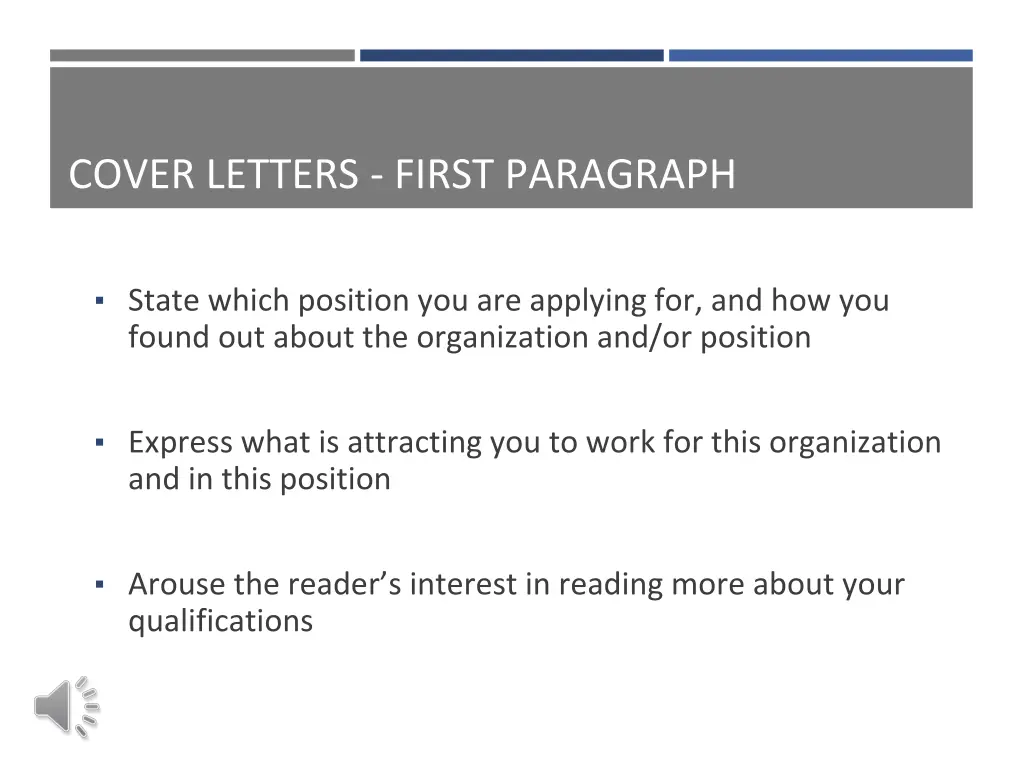 cover letters first paragraph