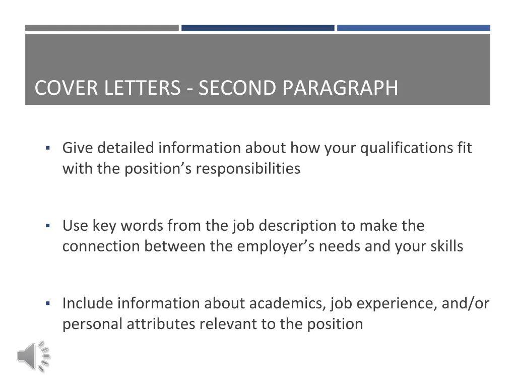 cover letters second paragraph