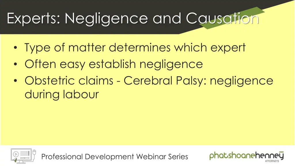 experts negligence and causation