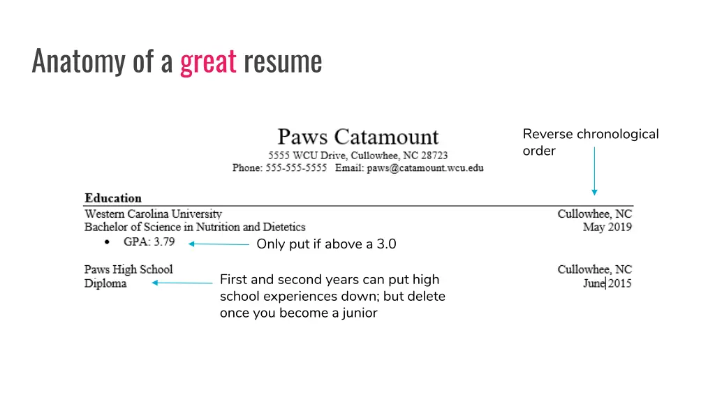 anatomy of a great resume