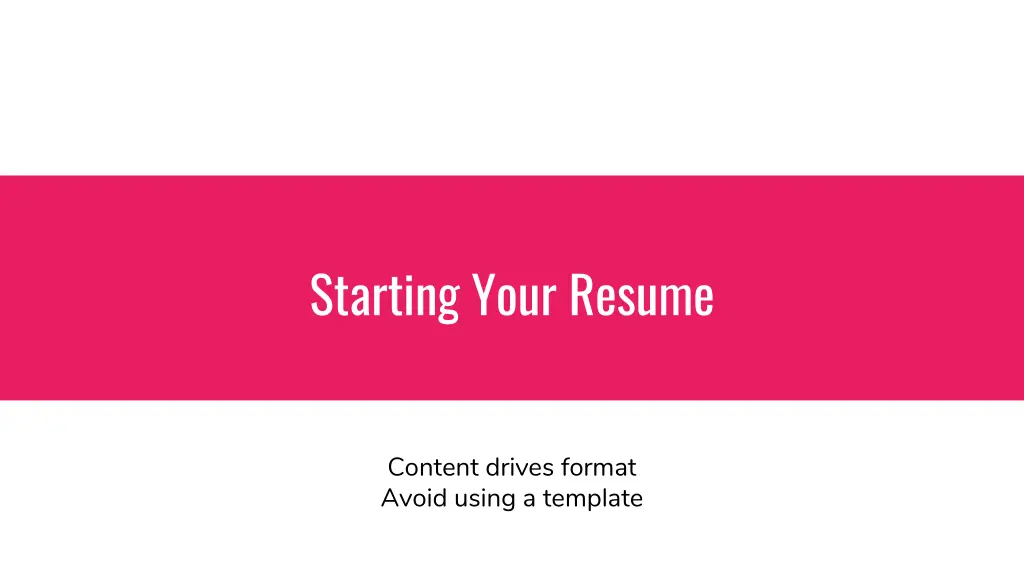 starting your resume 1