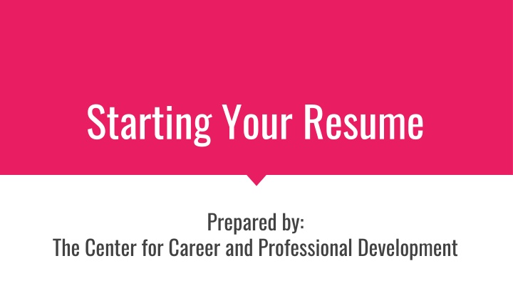 starting your resume