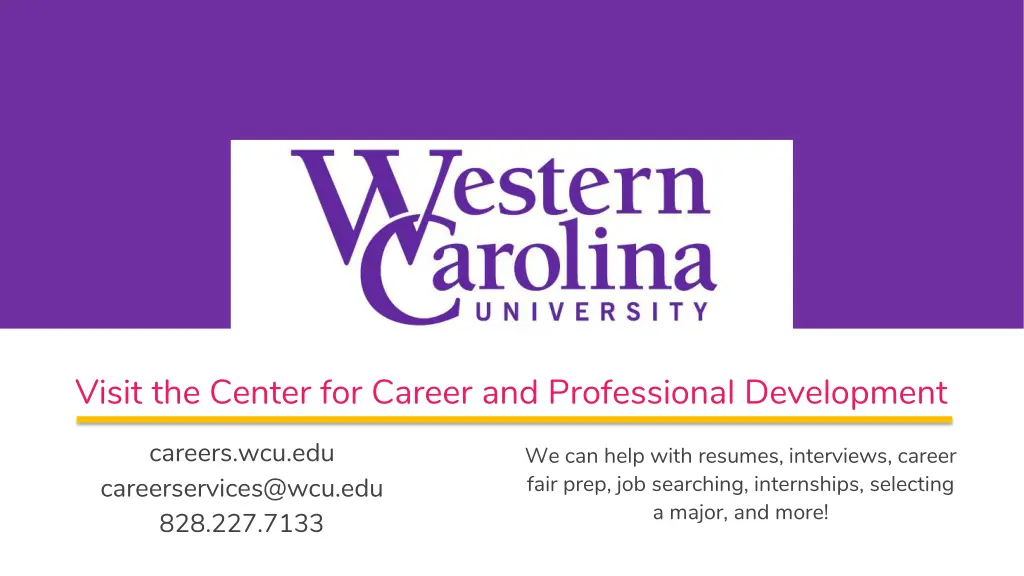 visit the center for career and professional