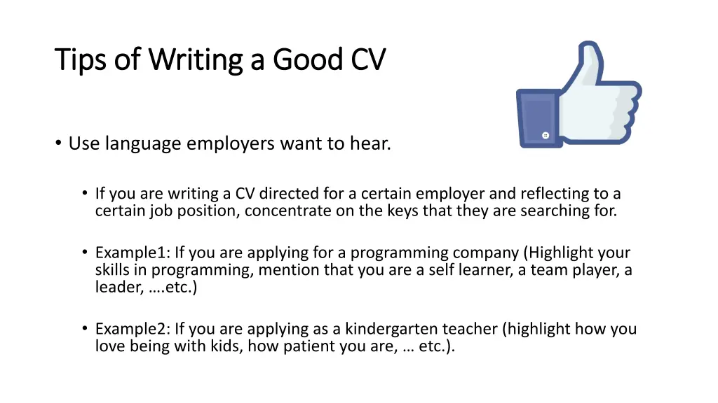 tips of writing a good cv tips of writing a good 1