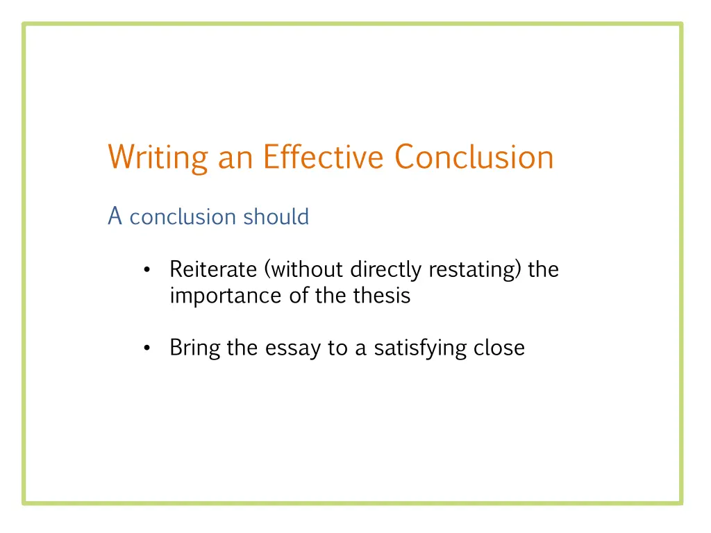 writing an effective conclusion