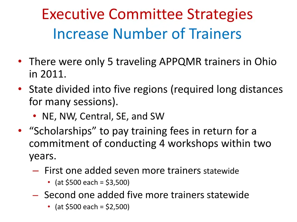 executive committee strategies increase number