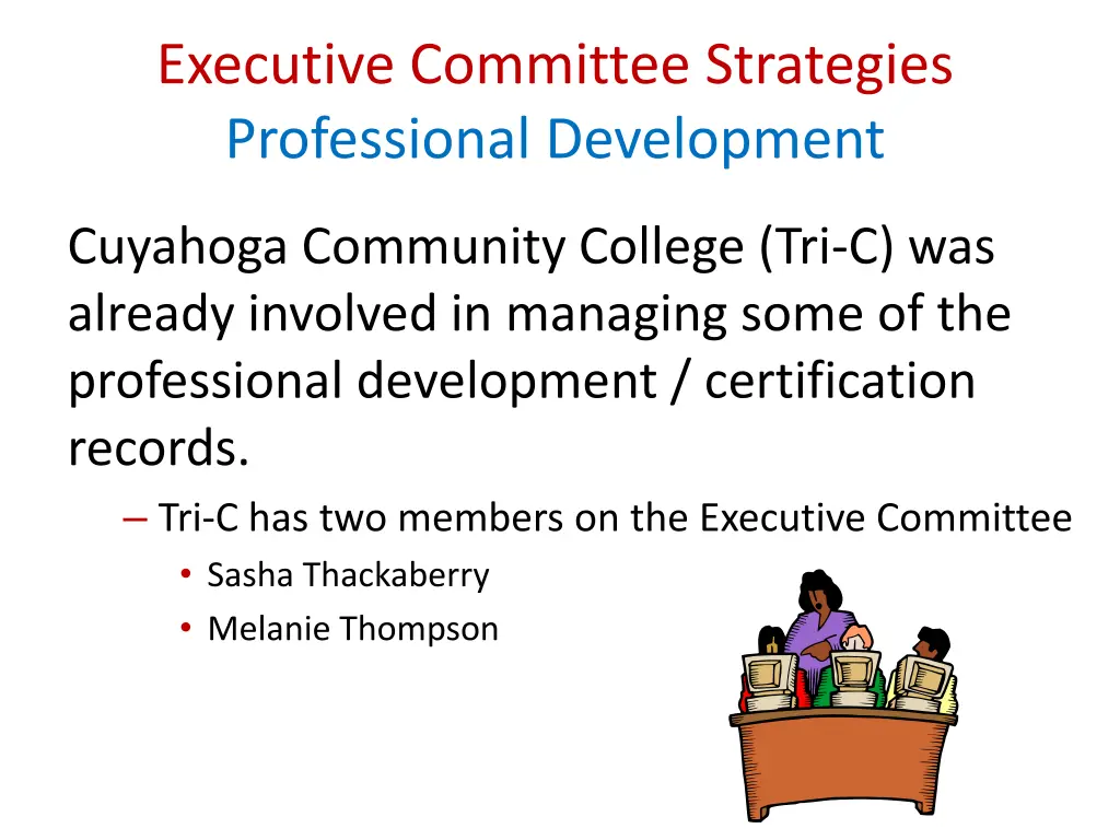 executive committee strategies professional