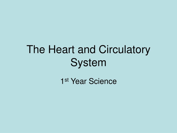 the heart and circulatory system