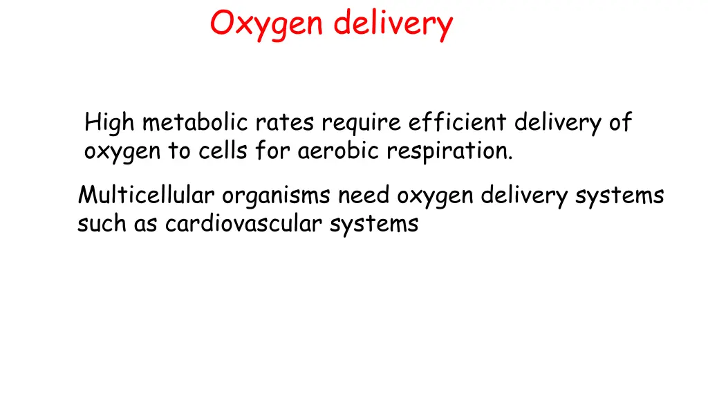 oxygen delivery