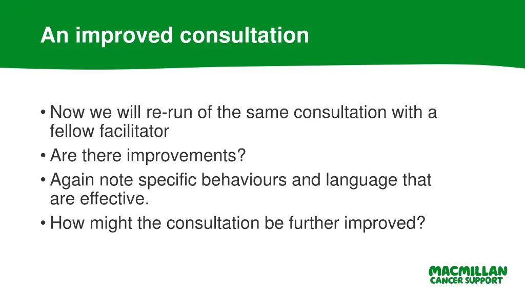 an improved consultation