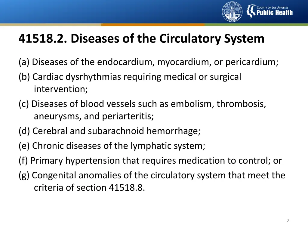 41518 2 diseases of the circulatory system