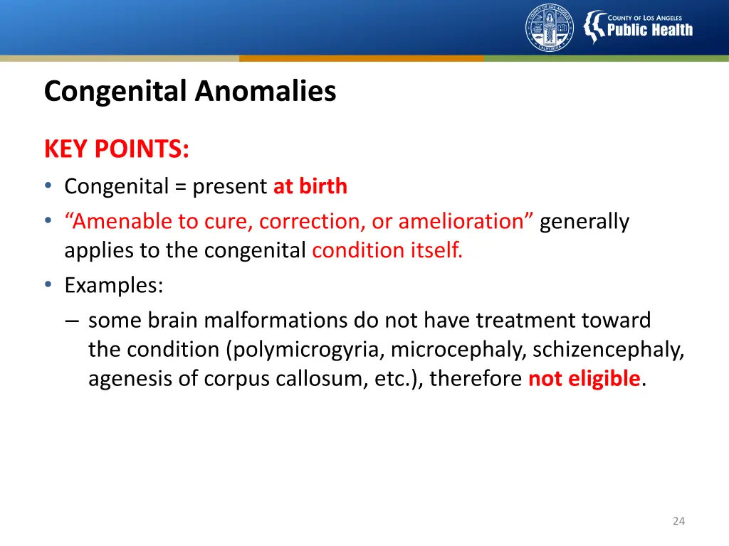 congenital anomalies