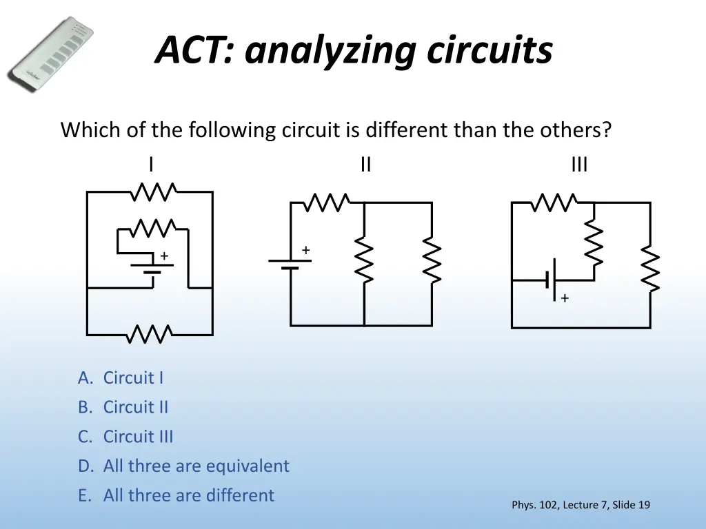 act analyzing circuits