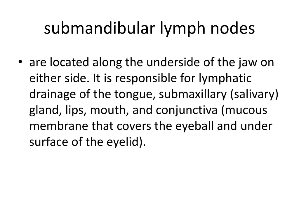 submandibular lymph nodes