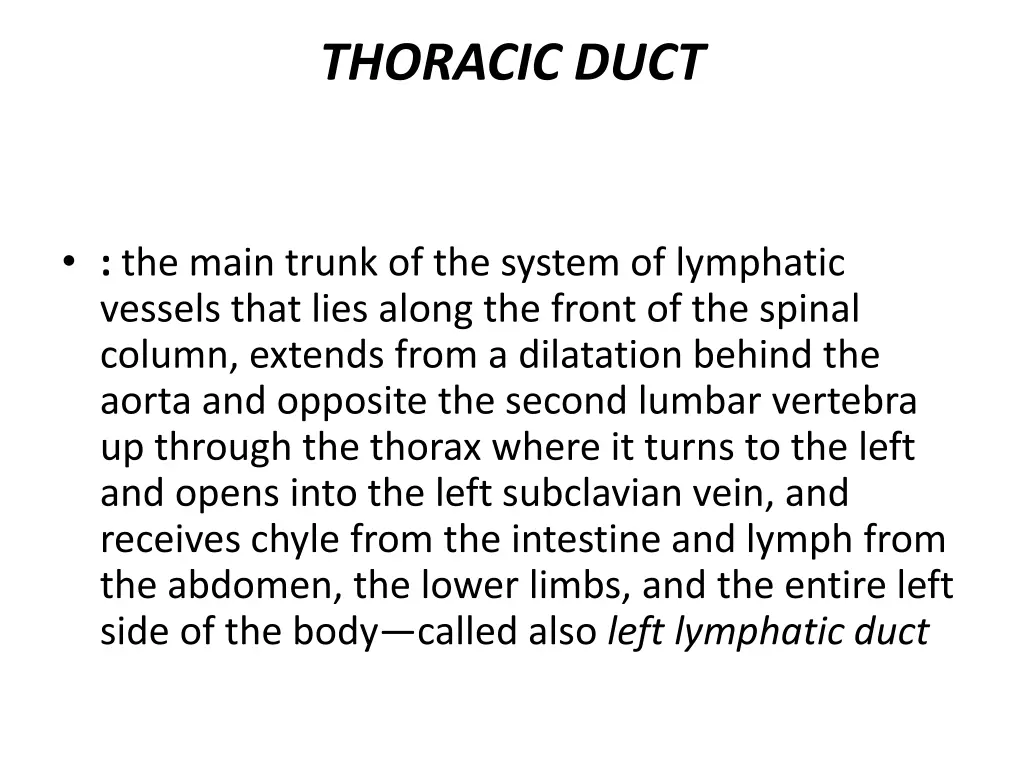 thoracic duct