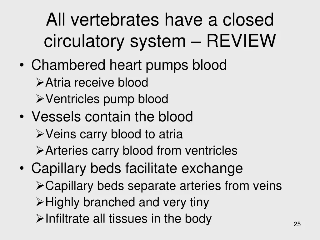 all vertebrates have a closed circulatory system 1