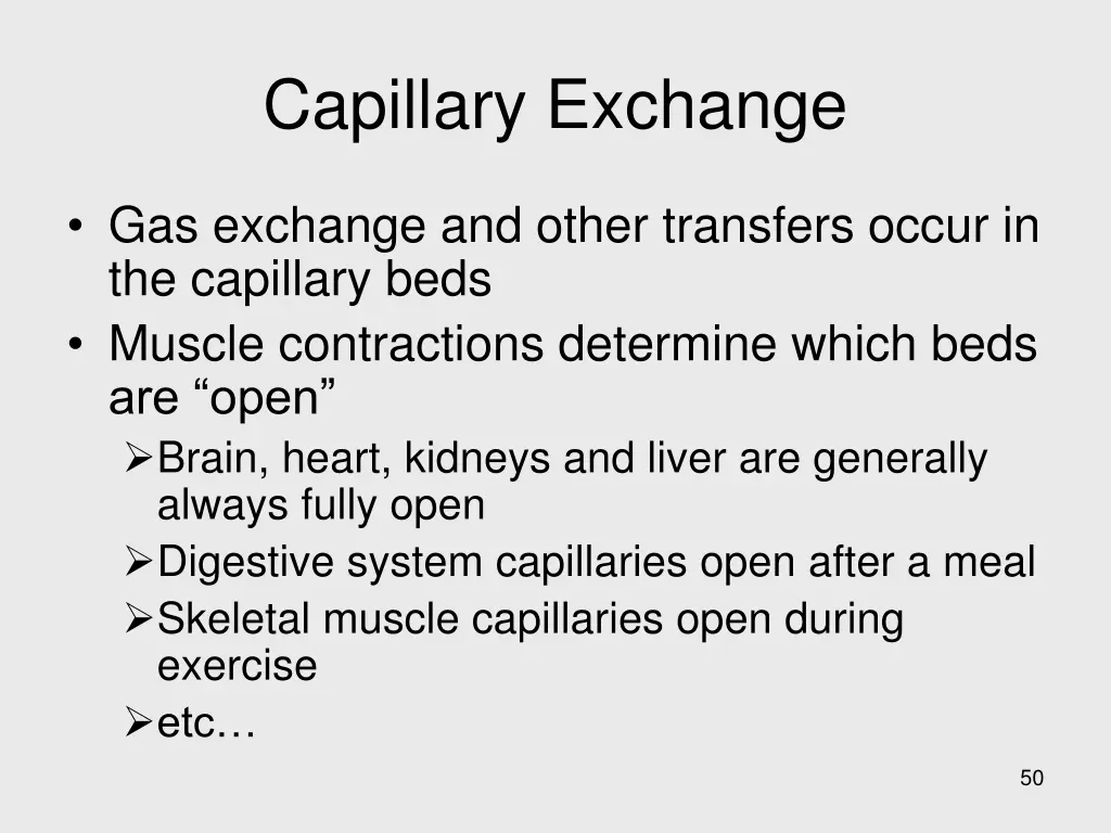 capillary exchange