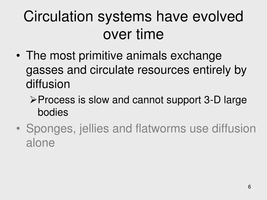 circulation systems have evolved over time