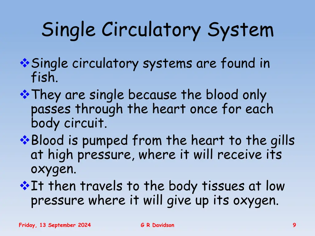 single circulatory system