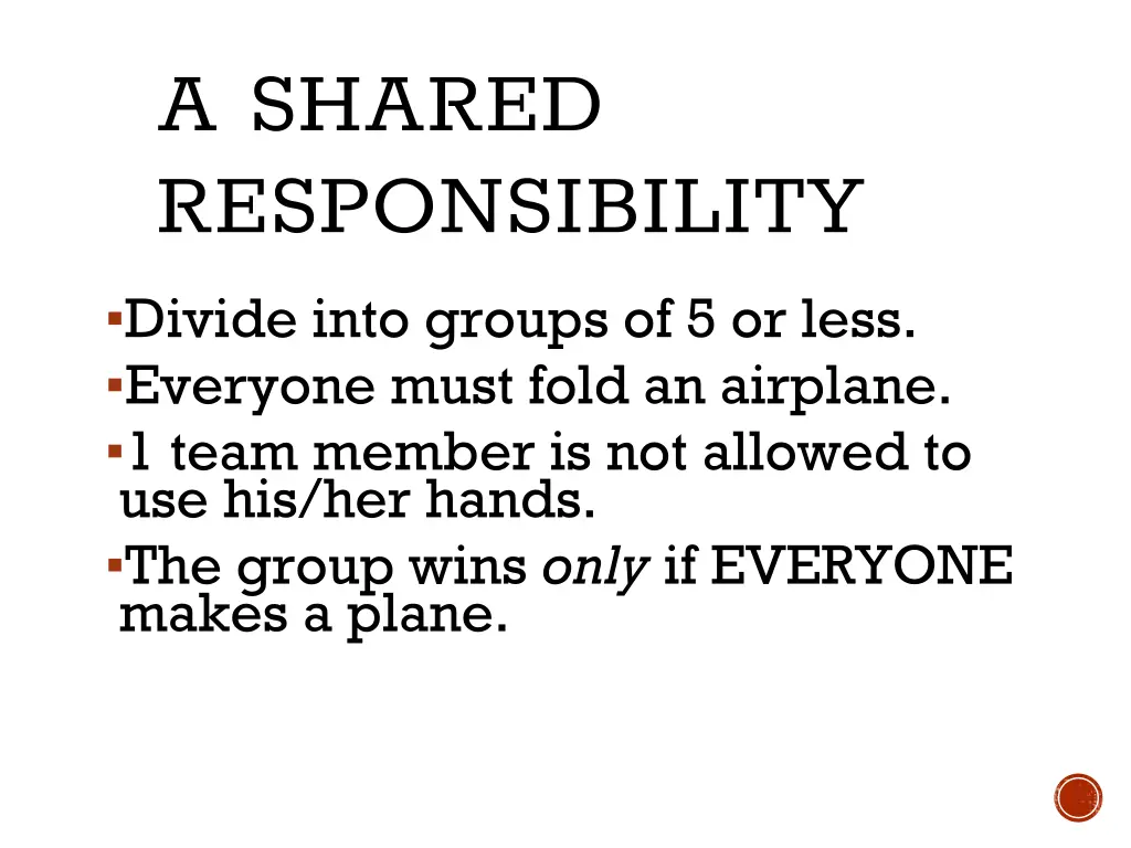 a shared responsibility divide into groups