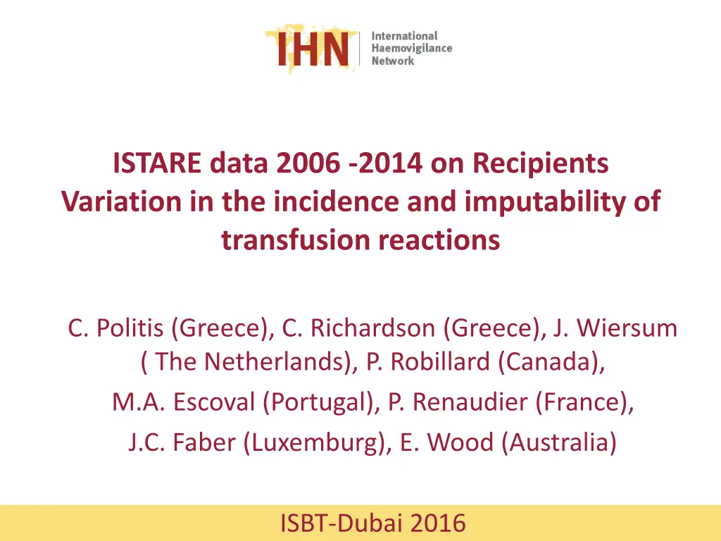 istare data 2006 2014 on recipients variation