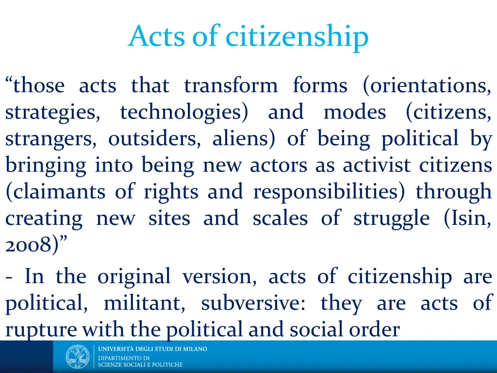 acts of citizenship