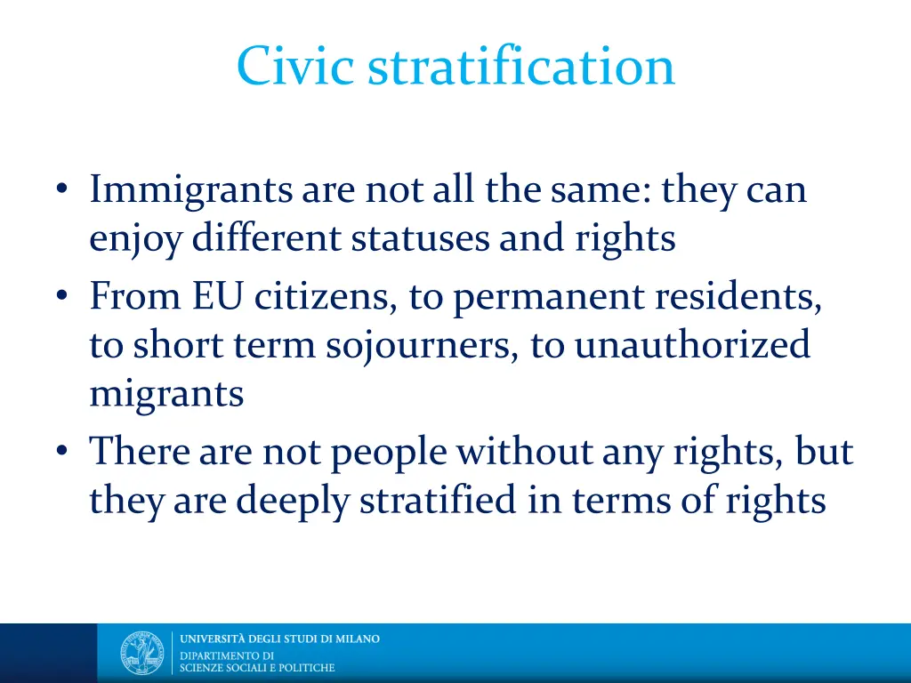 civic stratification