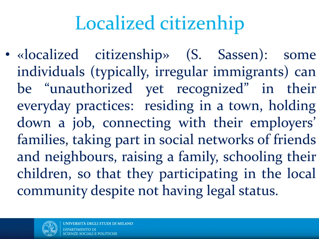 localized citizenhip