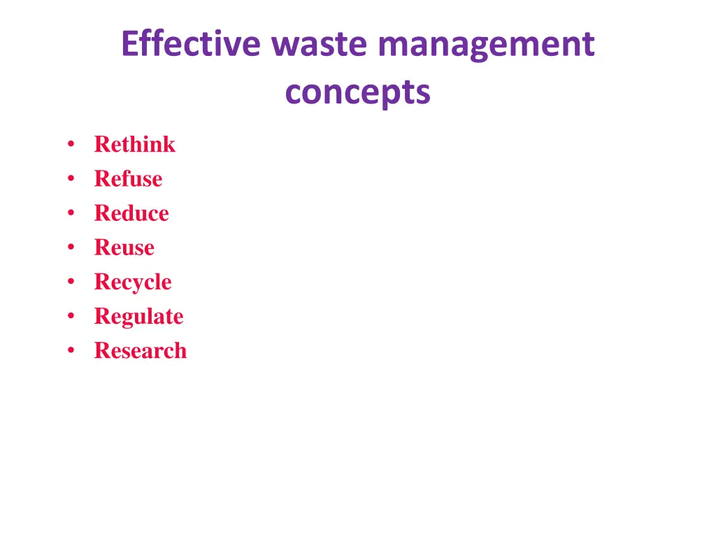 effective waste management concepts