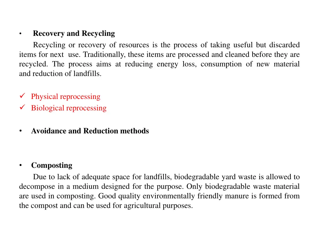 recovery and recycling recycling or recovery