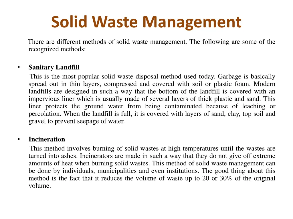 solid waste management