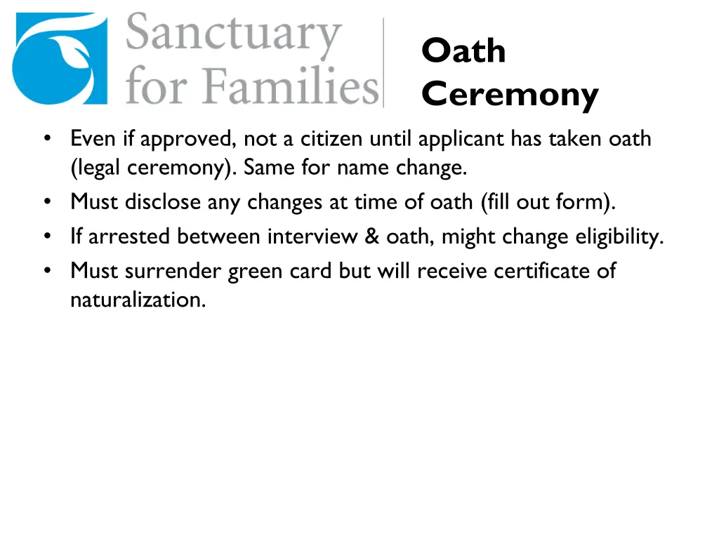 oath ceremony