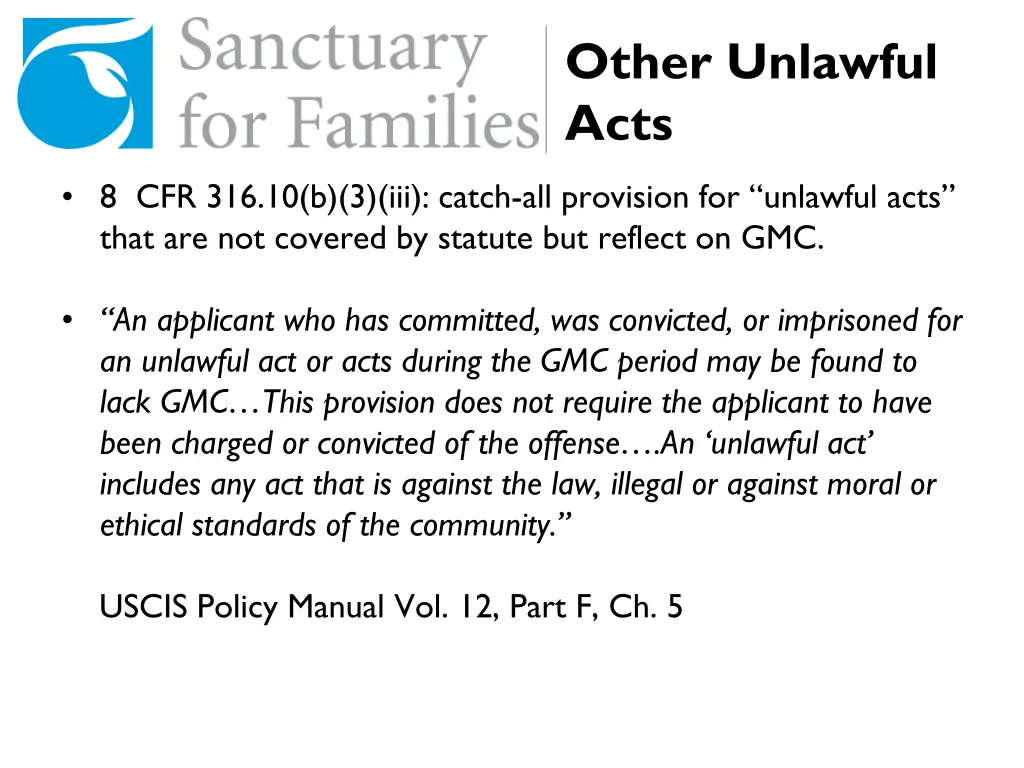 other unlawful acts