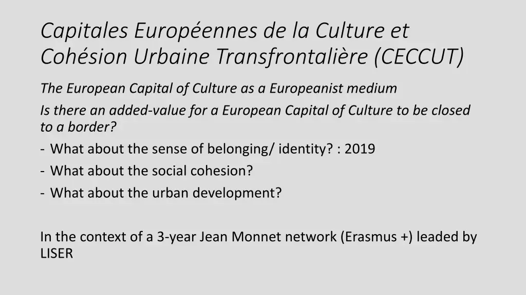 capitales europ ennes de la culture et coh sion